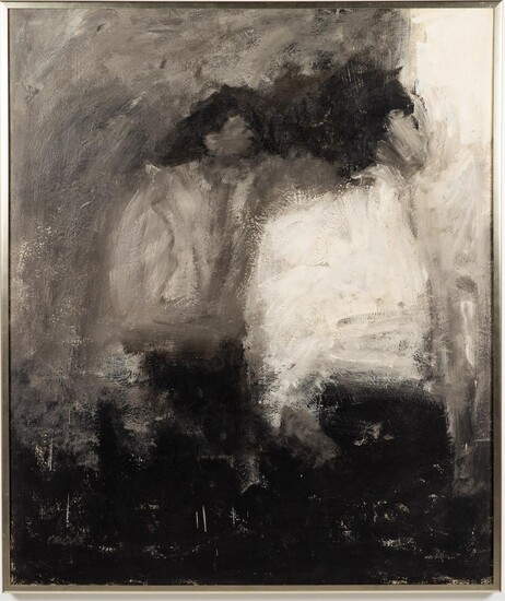 David Delong (NJ/GA, 1930-2001) Untitled, Two Standing Figures, Acrylic on Canvas, c. 1963 EV3DL
