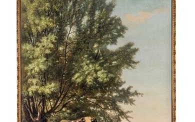Dipinto, Mucche al pascolo XIX secolo, Jules Bertrand Gelibert (1834 - 1916)
