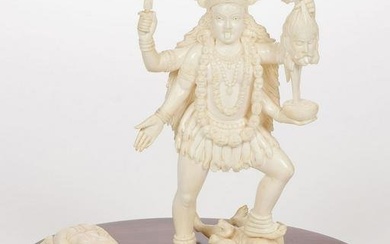 EXCEPTIONAL CARVED HINDU DIETY, C. 1940