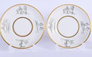 Early 18th c. Flight Barr and Barr pair of teacup and
