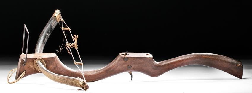 Early 20th C. Vintage American Wood Crossbow