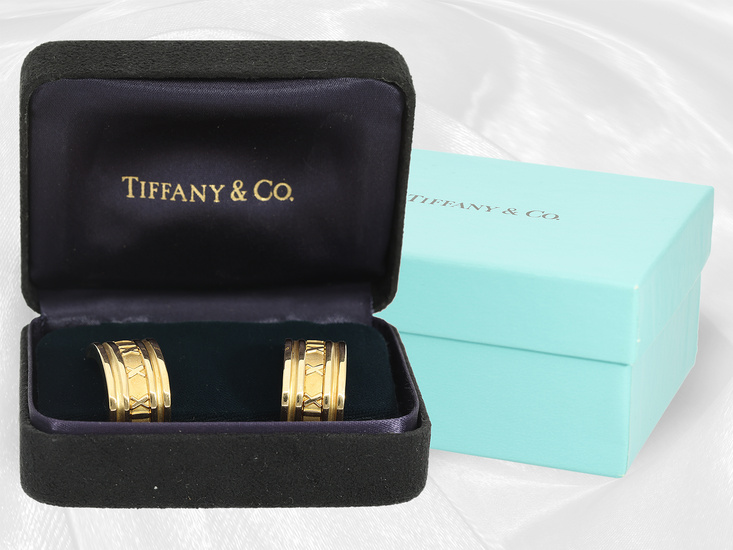 Earrings: wanted brand jewellery by Tiffany "Atlas" (big size), 1995