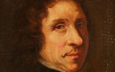 Ecole hollandaise du XVIIe siècle Portrait d'homme Huile sur toile. Haut. : 40 ; Larg....