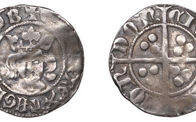 Edward III (1327-1377), Third (Florin) coinage, Penny, unusual type C, London, tall...