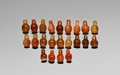 Egyptian Carnelian Poppy Amulet Collection