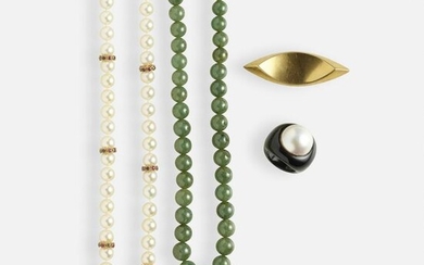 Eigil Jensen, Brooch and group of unsigned jewelry