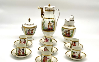 Empire Coffee service 1820’s - Porcelain