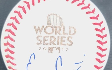 Evan Gattis signed 2017 WS Baseball PSA/DNA World Series autographed