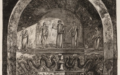 F. PIRANESI (1758-1810), Wall painting in the Temple of Isis, Pompeii, 1806, Etching