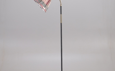 FLOOR LAMP, brass/black painted metal, Falkenbergs Lighting, 20th century.