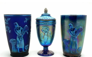 Fenton Favrene Glass Vases and Urn.
