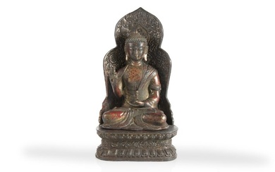 Figure (1) - Bronze - Lacked Bronze buddha - China - Ming Dynasty (1368-1644)
