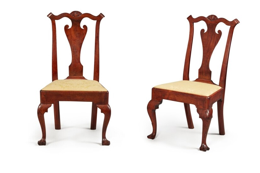 Fine Pair of Chippendale Carved Walnut Side Chairs, Philadelphia, Pennsylvania, Circa 1755