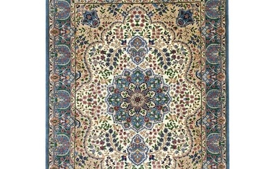 Floral Classic Handmade Wool 6X8 Kirman Oriental Rug Living Room Decor Carpet
