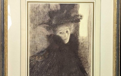 Framed Gustav Klimt Portrait Of A Lady Print