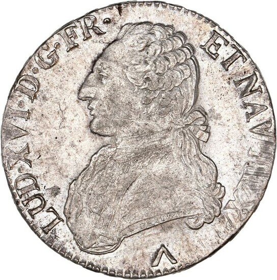 France - Louis XVI - Écu buste habillé 1776-W (Lille) - Silver