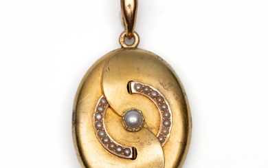 Frankrijk, 18 kt. gouden medaillon, ca. 1900.
