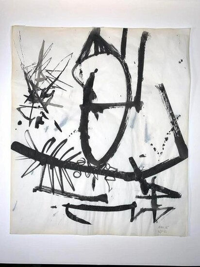 Franz Josef Kline, Untitled (April 15) Ink on Paper