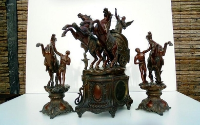 French Bronze Clock Horses
