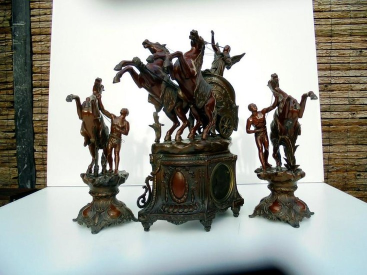 French Bronze Clock Horses