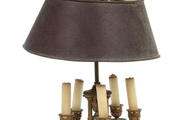 French Bronze Five-Light Bouillotte Lamp