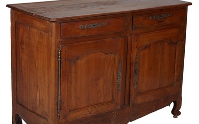 French Louis XV Style Carved Cherry Sideboard, 19th c., H.- 42 in., W.- 58 1/2 in., D.- 26 in.