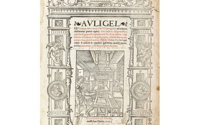 GELLI, Aulio (ca.123-180) - Noctium atticarum. Parigi: Bado Ascensio, 1530. [LEGATO CON:] - QUINTILIANO. Institutiones Oratorie. Parigi: Bado Ascensio, 1531-30....