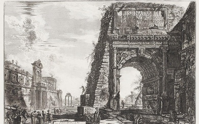 GIOVANNI BATTISTA PIRANESI : Veduta dell'Arco di Tito.