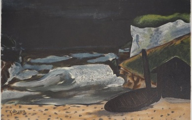 Georges Braque (1882-1963) - Plage de Varengeville et barque