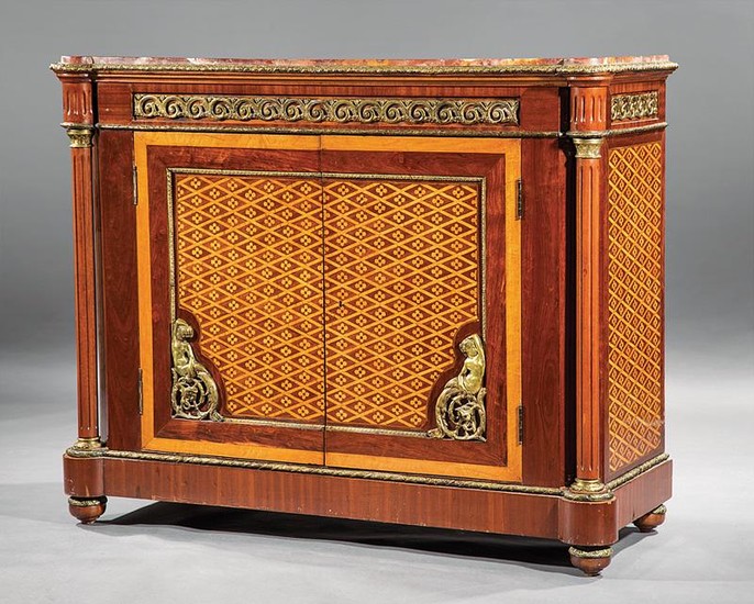 Gilt Bronze-Mounted Marquetry Cabinet