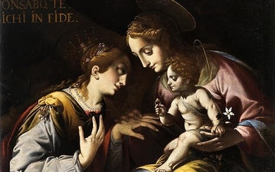 Giovanni Battista Vanni, 1599 – 1660 Florenz, DIE MYSTISCHE VERMÄHLUNG DER HEILIGEN KATHARINA