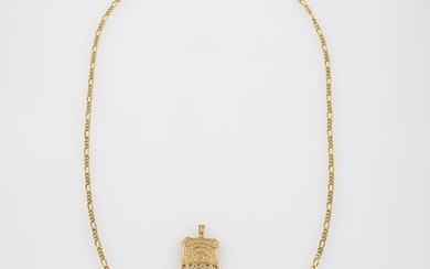Gold Pendant and Neck Chain, 14K 11 dwt.