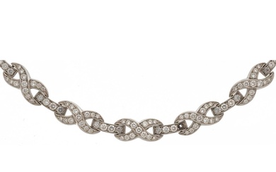 Good platinum diamond infinity link necklace, the largest di...