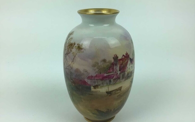 Good quality hand painted Royal Doulton vase