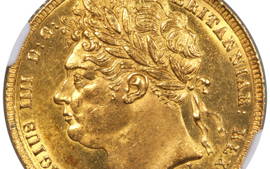 Great Britain: , George IV gold Sovereign 1821 MS62 NGC,...