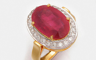 Large ruby ring