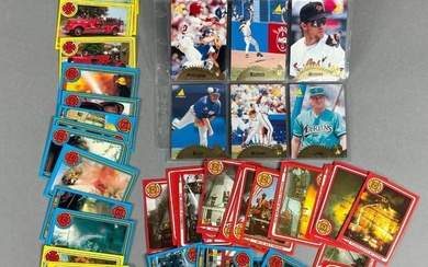 Group Lot of Vintage Baseball and Firefighter Trading Cards