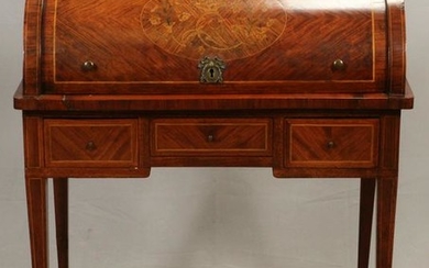 HEPPLEWHITE, ROSEWOOD AND MARQUETRY DESK