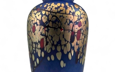 Hand Blown Art Glass Vase, Signed