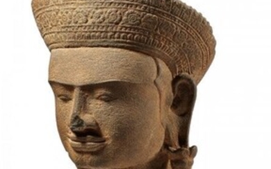 Head of a crowned Goddess