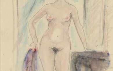 Henri Le BASQUE (1865-1937) "Femme nue debout... - Lot 53 - Oger - Blanchet