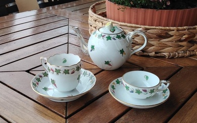 Herend - Tea service (3) - Grape leaves - Porcelain