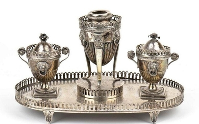 Italian silver inkwell - Stato Pontificio, 1814