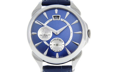 JACOB & CO. - a stainless steel Palatial Classic Manual Big Date wrist watch, 41mm.