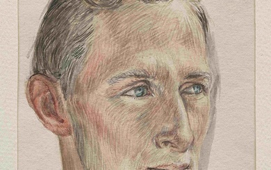 Jared French (American, 1905-1987) Portrait signé et daté (en bas à droite) pastel sur papier...