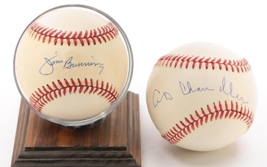 Jim Bunning and A.B. Chandler Signed Baseballs COA