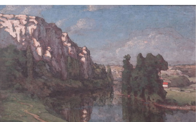 Johan Le LIEPVIE: River Landscape - Painting