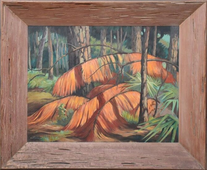 John DeGroot Old Florida Artist, Everglades Painting on