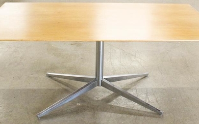 Knoll chrome and steel dining table