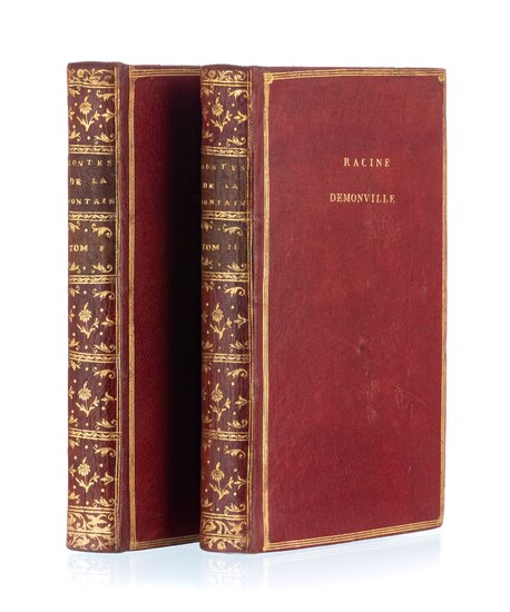 LA FONTAINE. Contes et nouvelles en vers. Amsterdam [Paris], s.n., 1762. 2 vol. in-8° plein maroquin rouge, triple filet doré